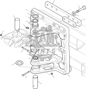 Cadru rotire Kingpost sanie spate Komatsu