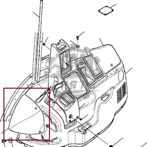 Capac sigurante cabina Komatsu