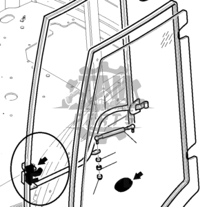 Incuietoare usa stanga cabina Komatsu