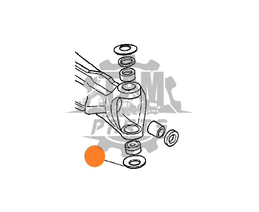 Saiba pivot fuzeta partea inferioara punte fata Komatsu