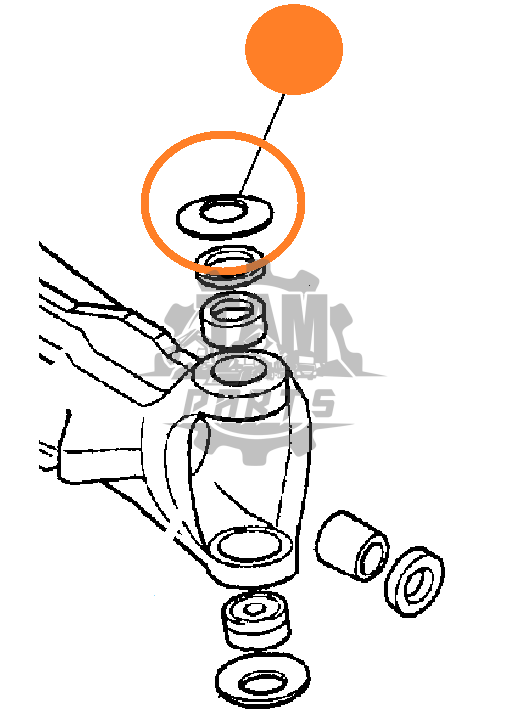 Saiba pivot fuzeta partea superioara punte fata Komatsu