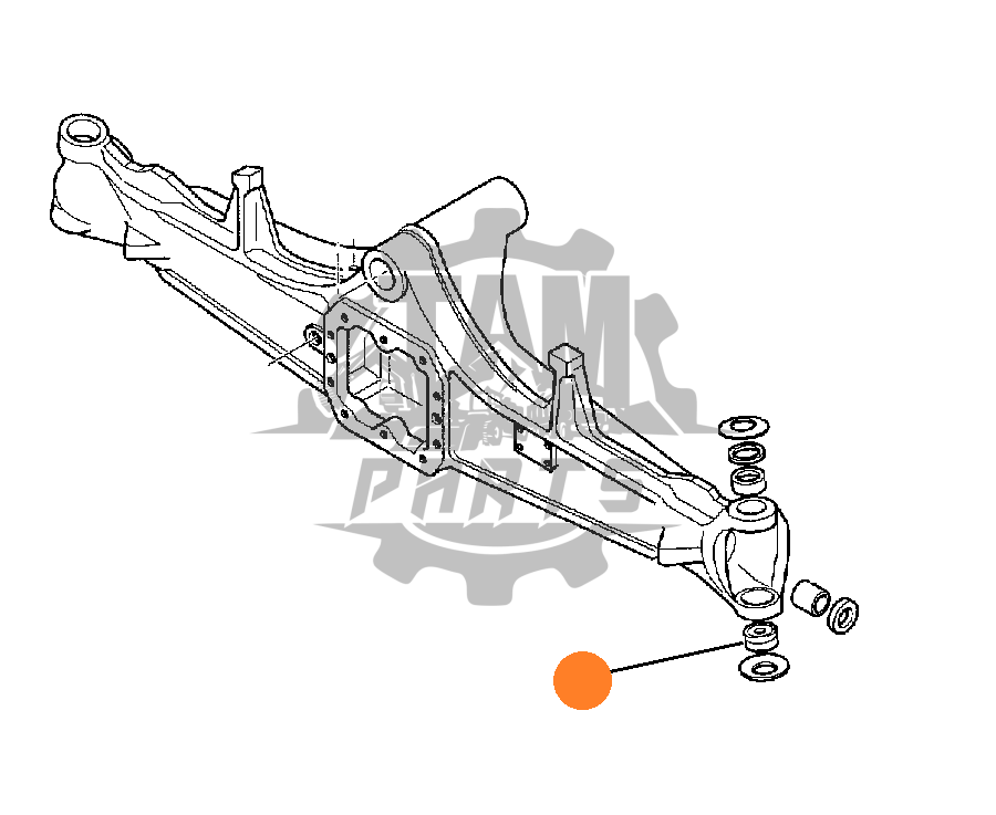 Rulment pivot fuzeta partea inferioara punte fata Komatsu