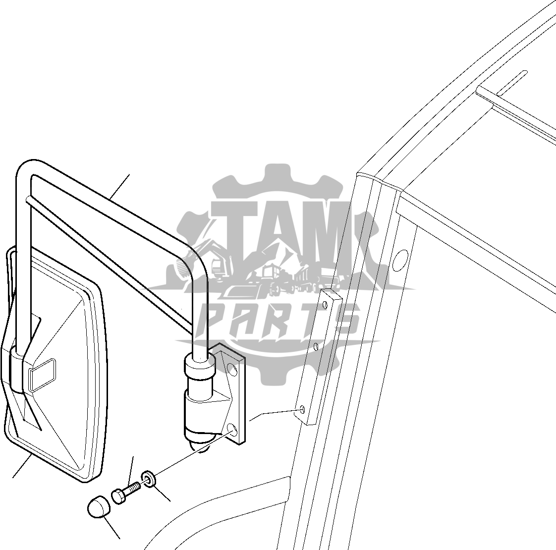 Brat oglinda dreapta Komatsu