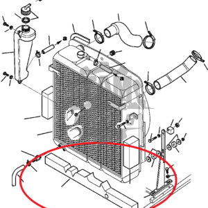 Garnitura burete sub radiator Komatsu