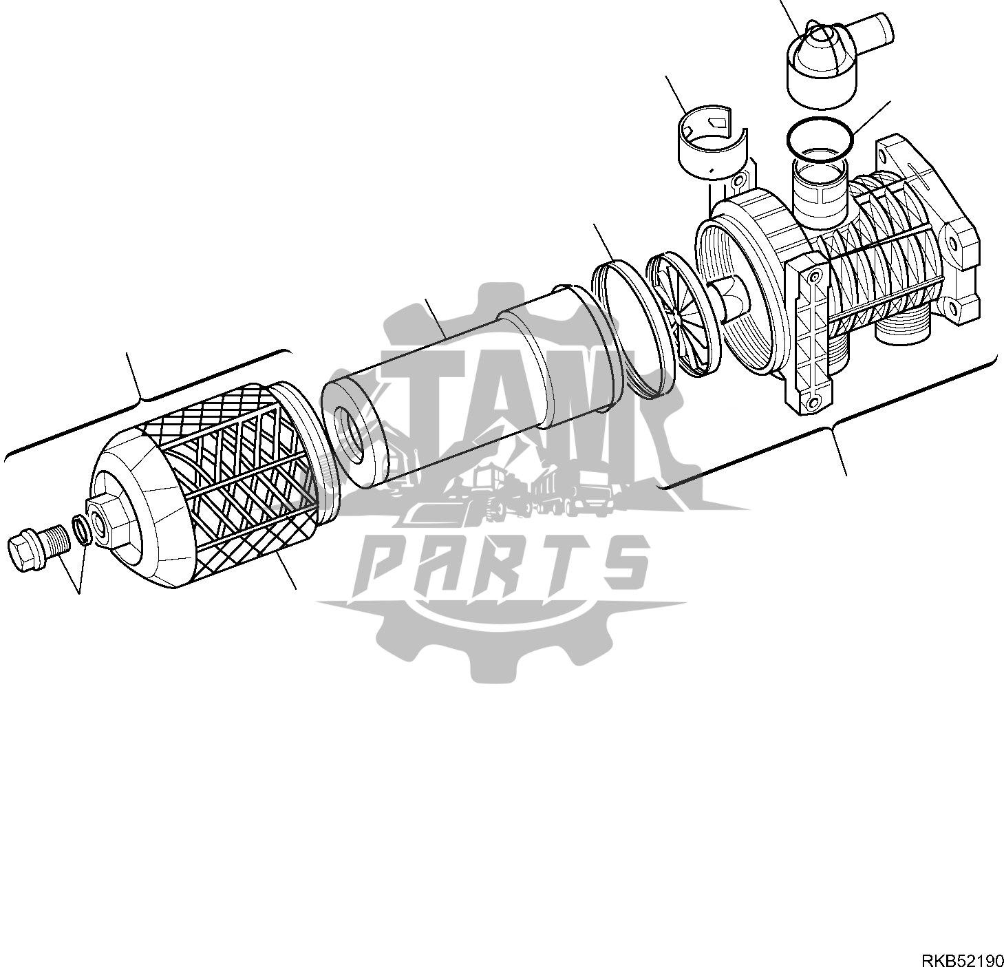 Carcasa filtru hidraulic completa Komatsu