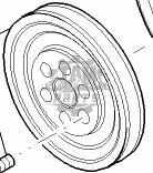 Fulie arbore motor exterior Komatsu
