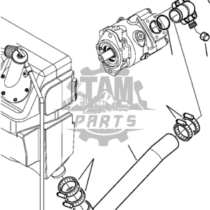 Furtun hidraulic pompa-rezervor Komatsu