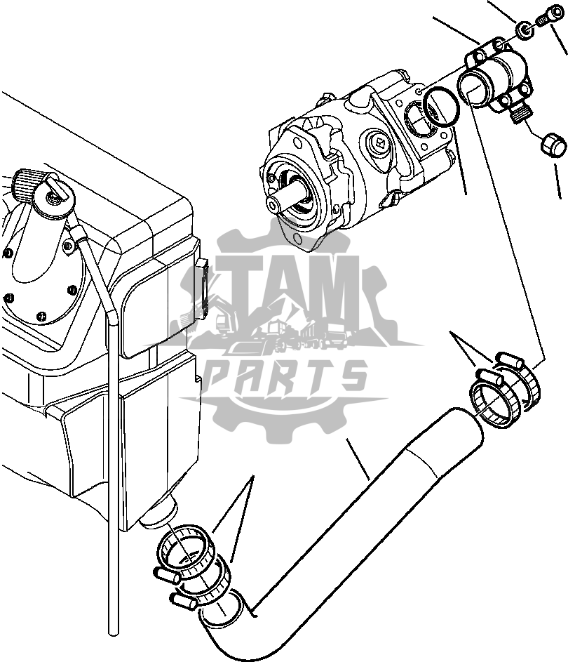 Furtun hidraulic pompa-rezervor Komatsu