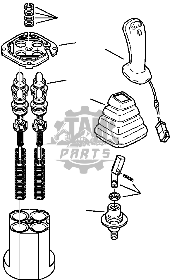Joystick dreapta comenzi excavator complet Komatsu