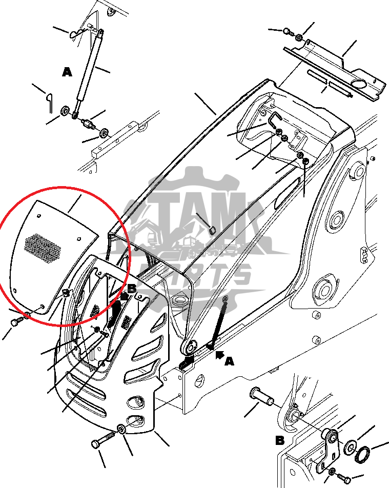 Grila fata capota motor Komatsu