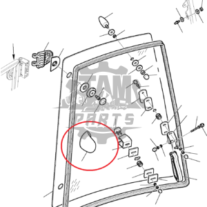 Maner geam lateral interior stanga Komatsu