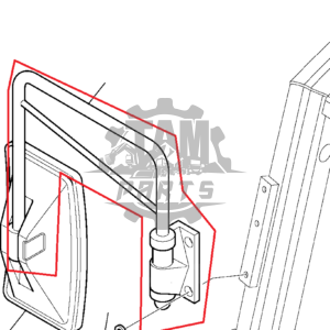 Brat oglinda stanga complet cu prindere Komatsu