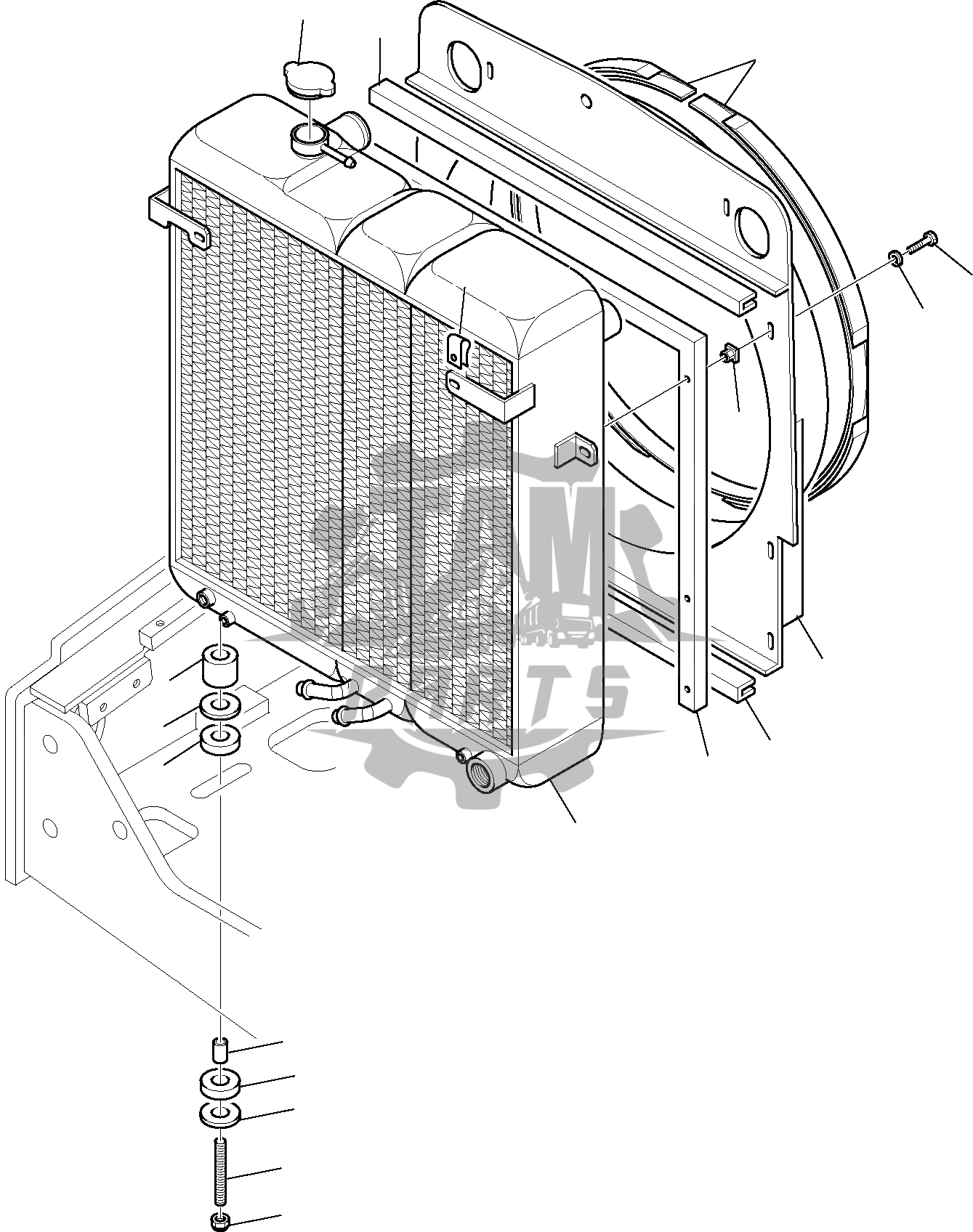 Radiator Komatsu WB