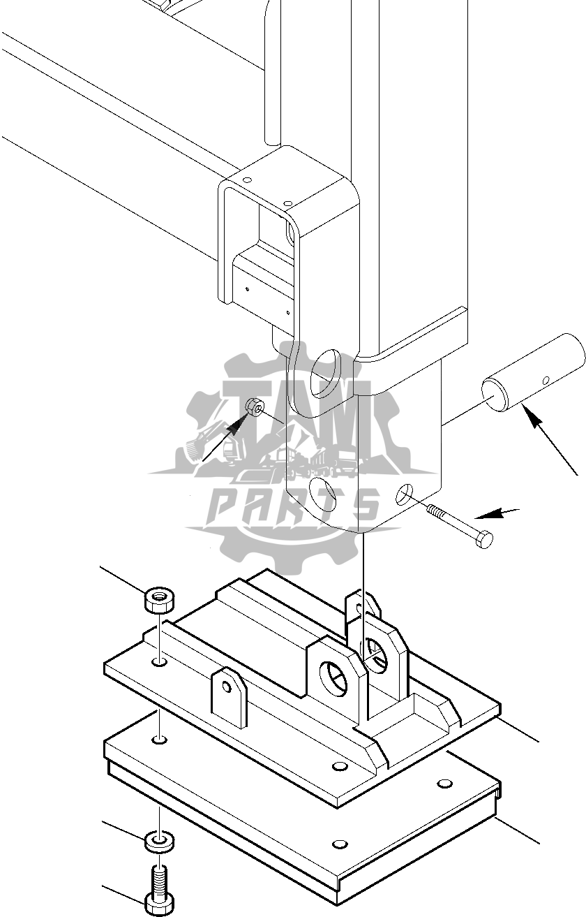 Talpa cala spate cu gauri Komatsu