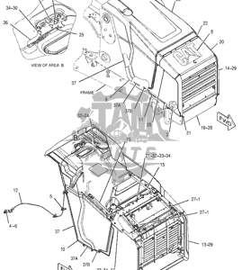 Capota motor caterpillar