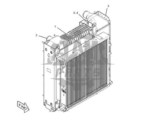 Radiator aftercooler / intercooler caterpillar