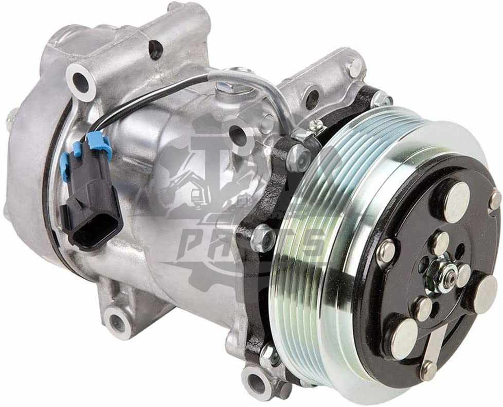 Compresor A/C Sanden pentru buldoexcavator Caterpillar