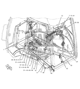 Cablaj instalatie electrica pentru buldoexcavator Caterpillar