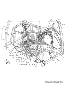 Cablaj instalatie electrica pentru buldoexcavator Caterpillar