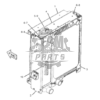 Radiator de apă pentru buldoexcavator Caterpillar