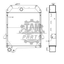 Radiator de apă pentru buldoexcavator Caterpillar