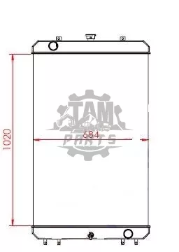 Radiator de apă pentru încărcătorul pe pneuri Hitachi